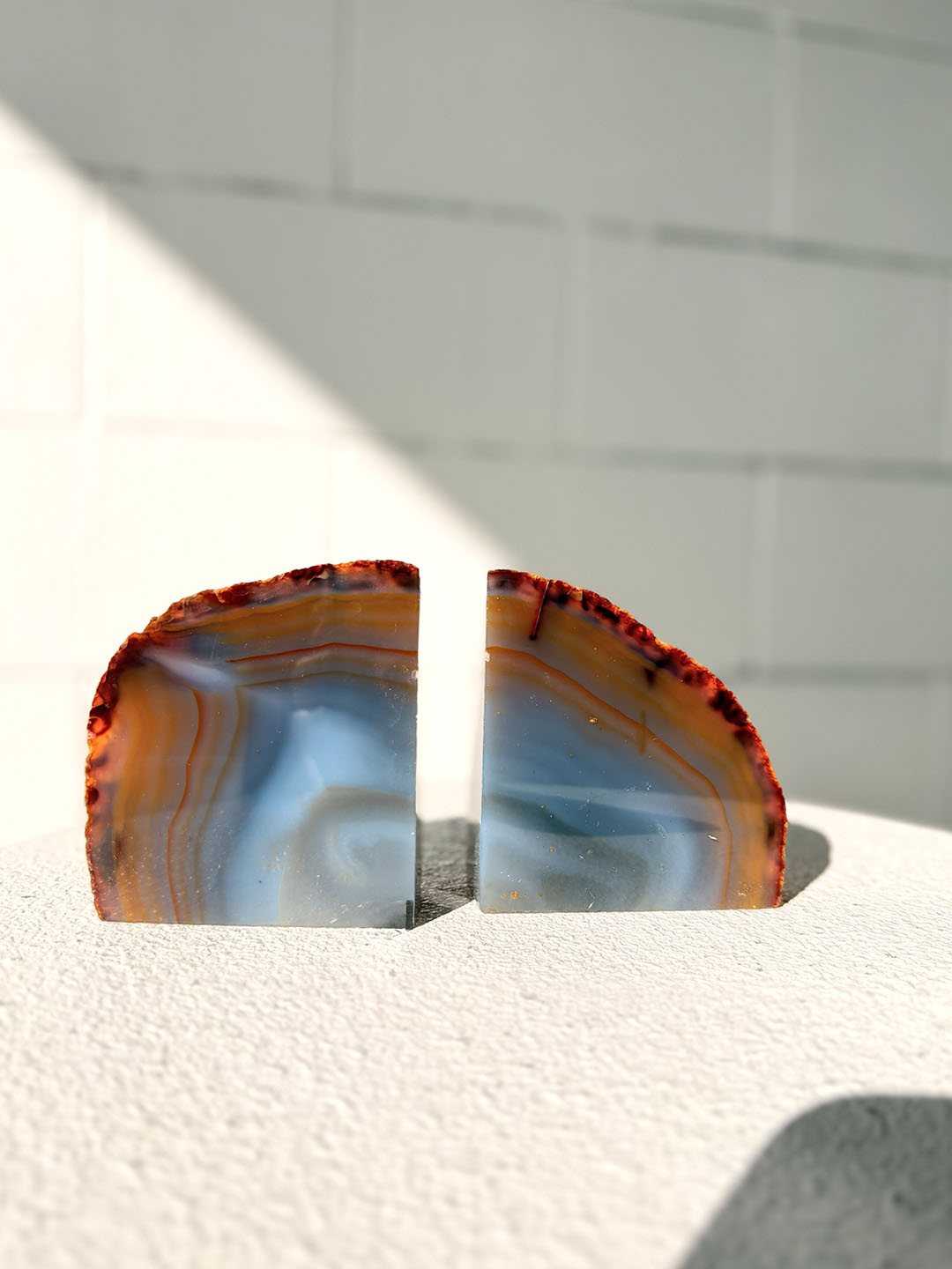 Agate Bookends