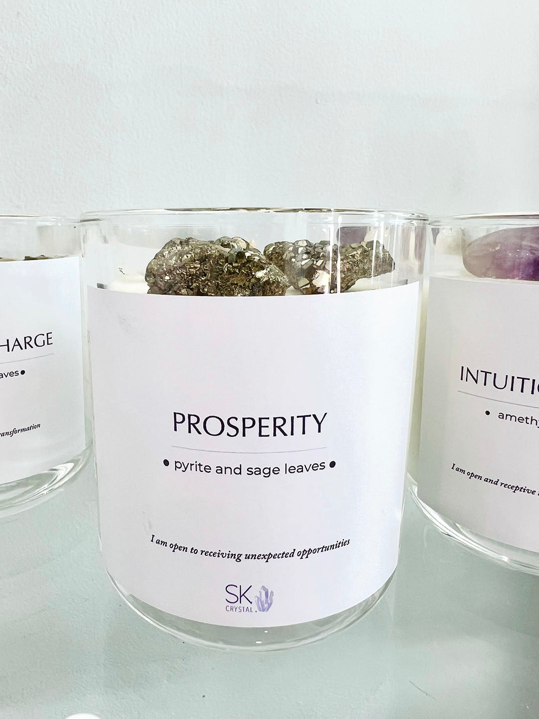 Large SK Crystal Candle - Prosperity