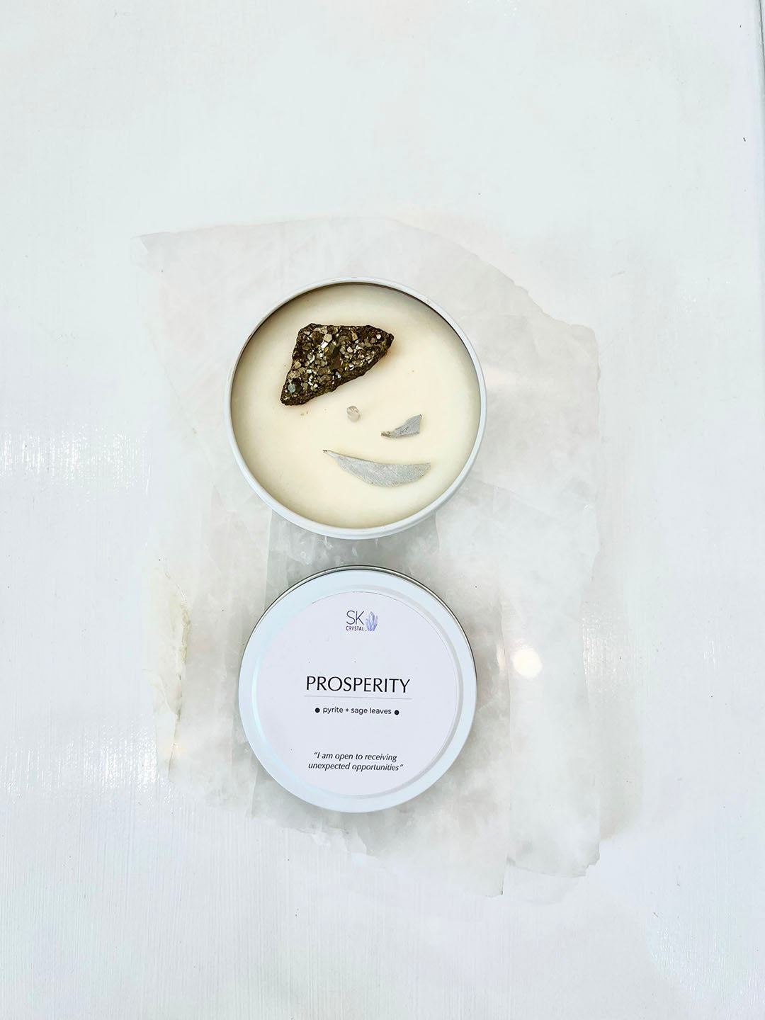 Small SK Crystal Candle - Prosperity