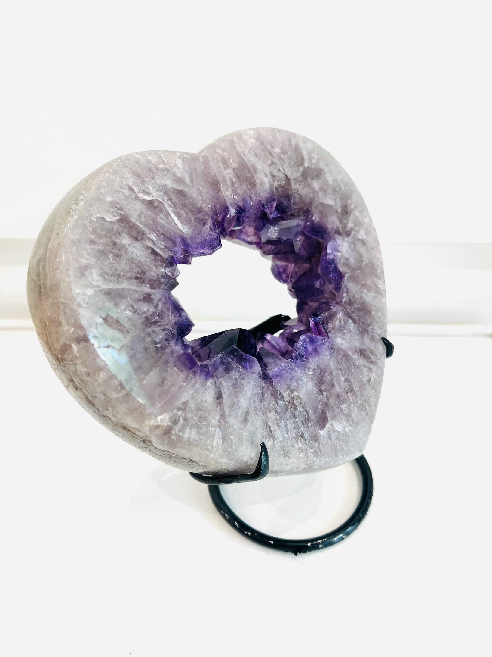 Large Amethyst Heart on Stand