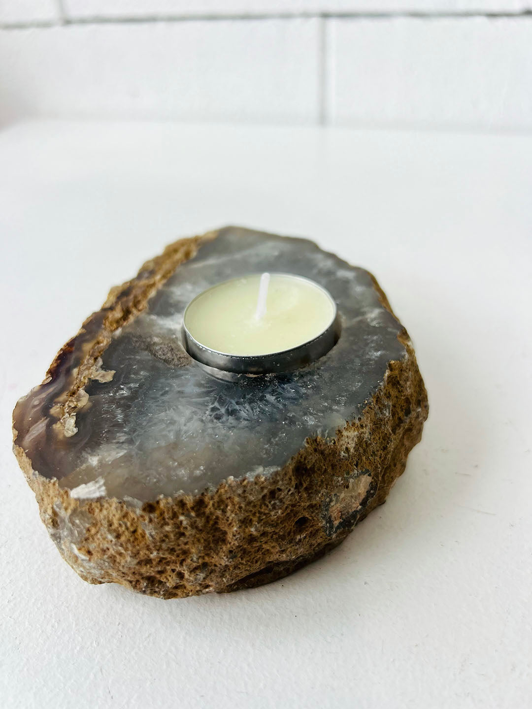 Agate Candle Holder