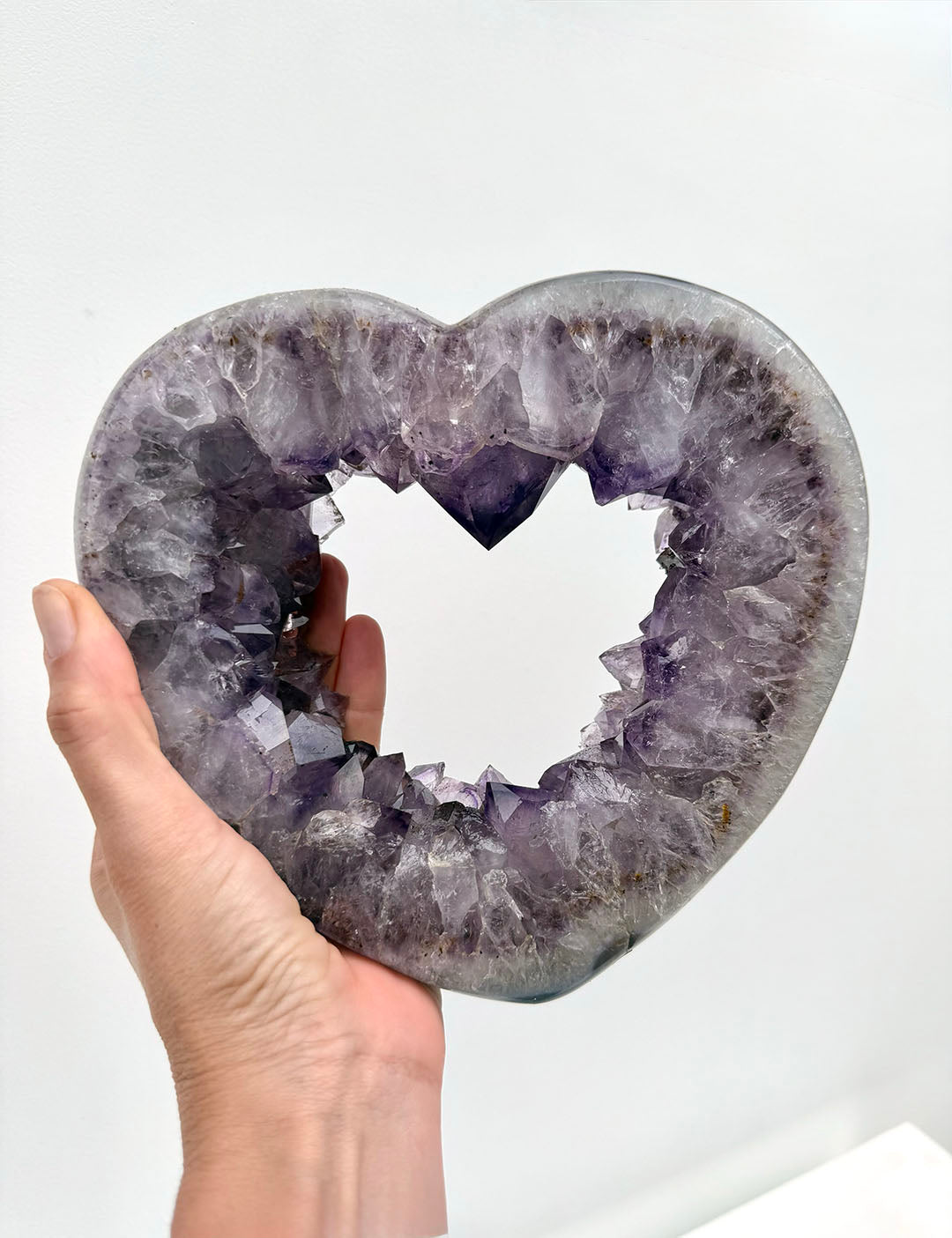 Large Amethyst Heart on Stand
