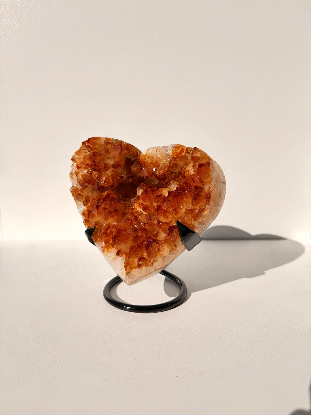 Citrine Heart on Stand