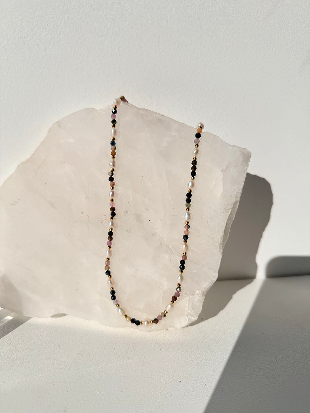 Isla Pearl Waterproof Necklace – Fluorite