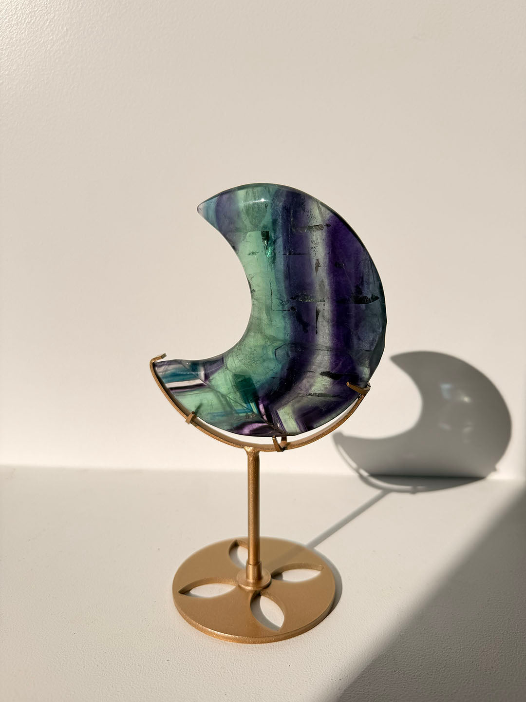 Fluorite moon on Stand