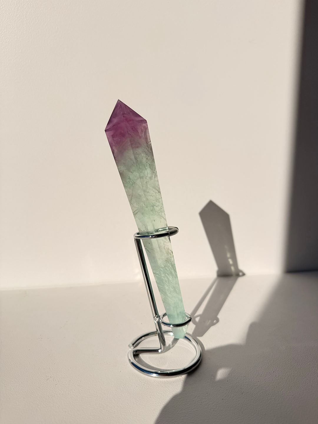 Fluorite Point on Stand