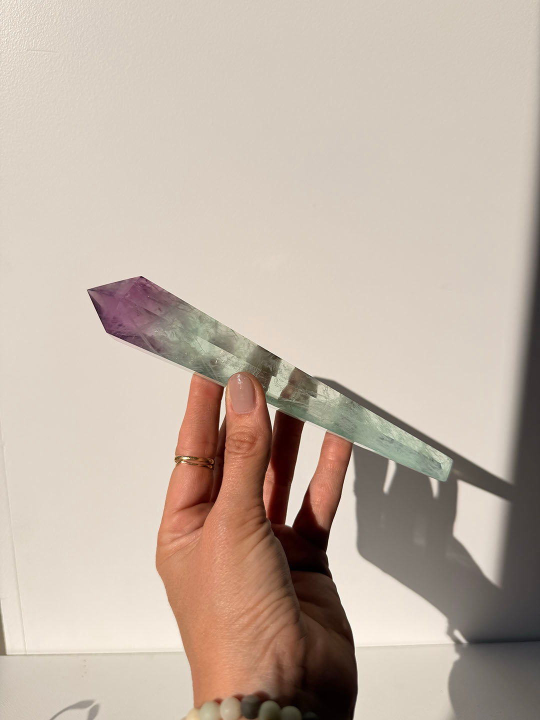 Fluorite Point on Stand