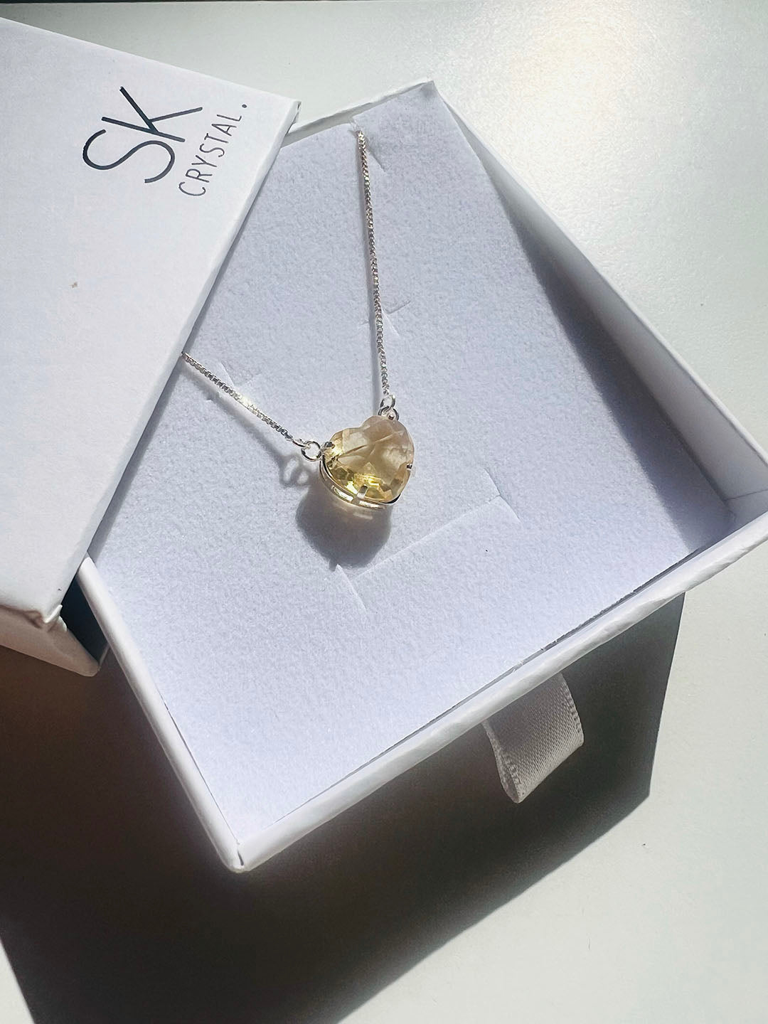 Citrine Heart Necklace