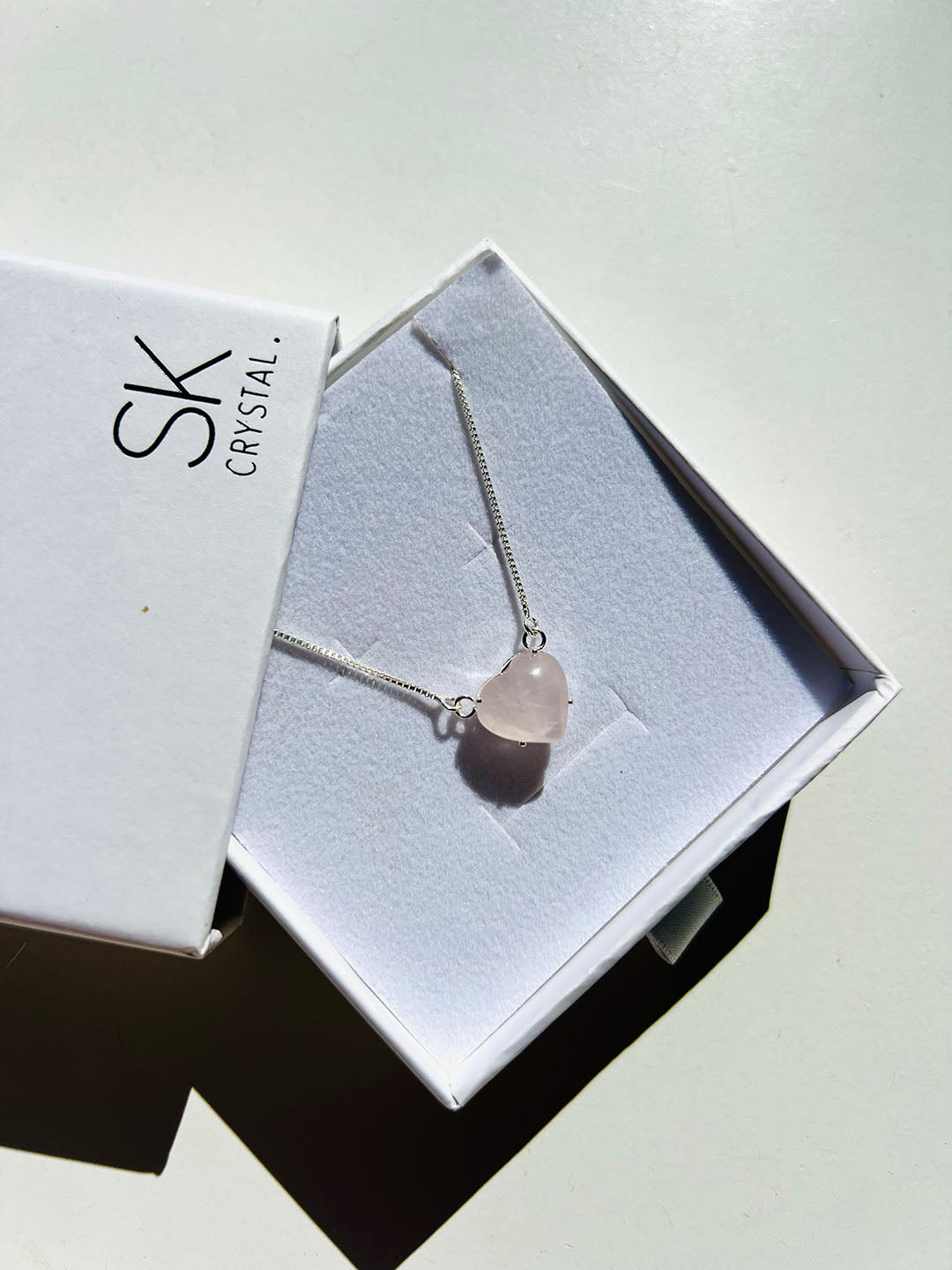 Rose Quartz Heart Necklace