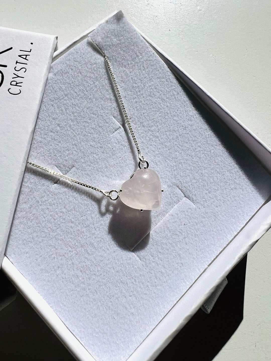 Rose Quartz Heart Necklace