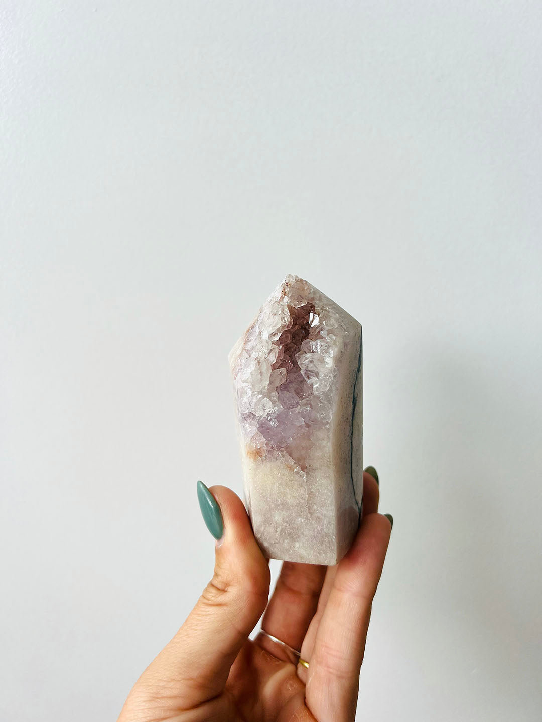 Pink with Purple Amethyst Point