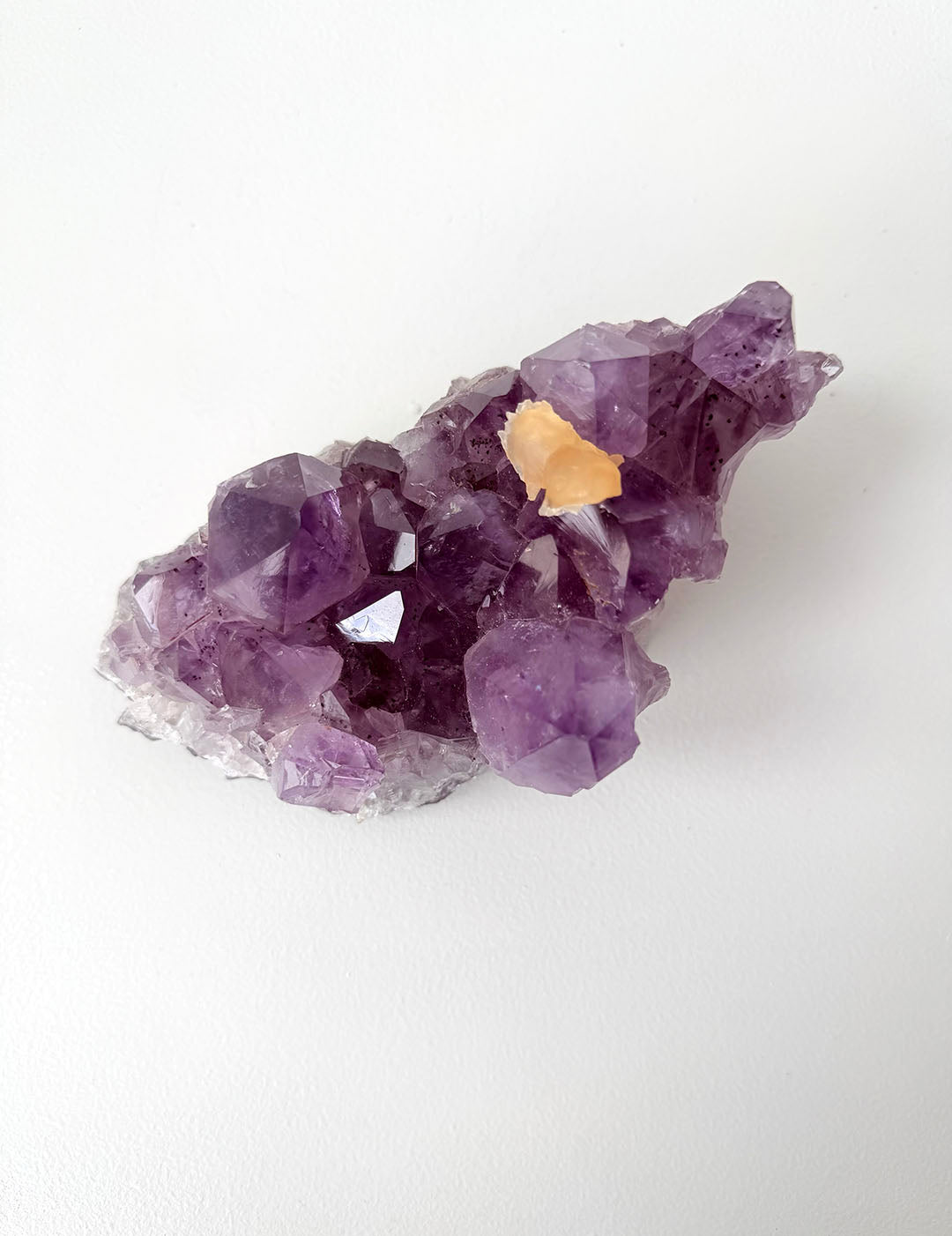 Amethyst Cluster with Calcite