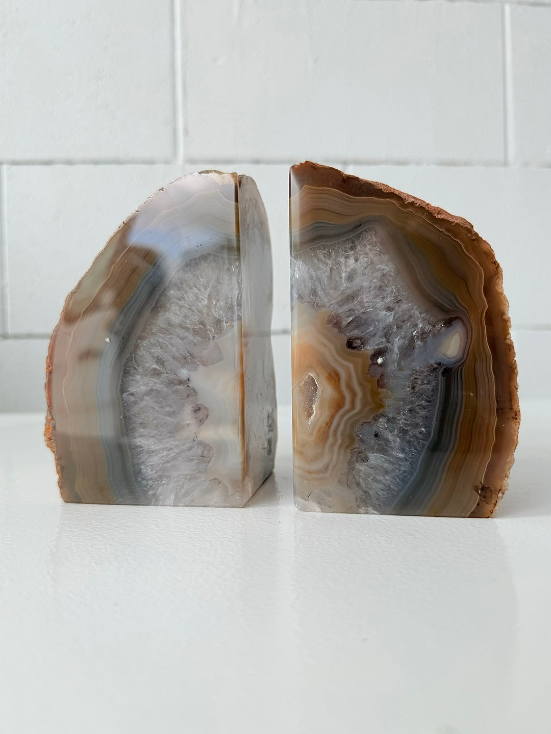 Agate Bookends