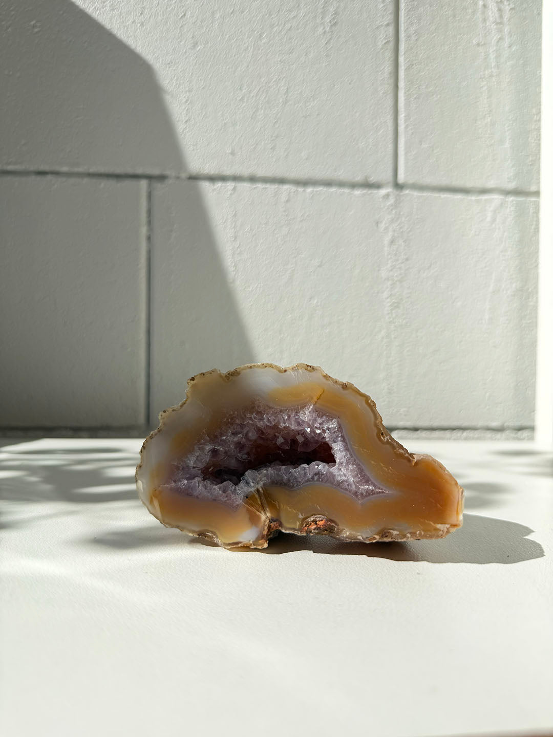 Agate with Amethyst Geode