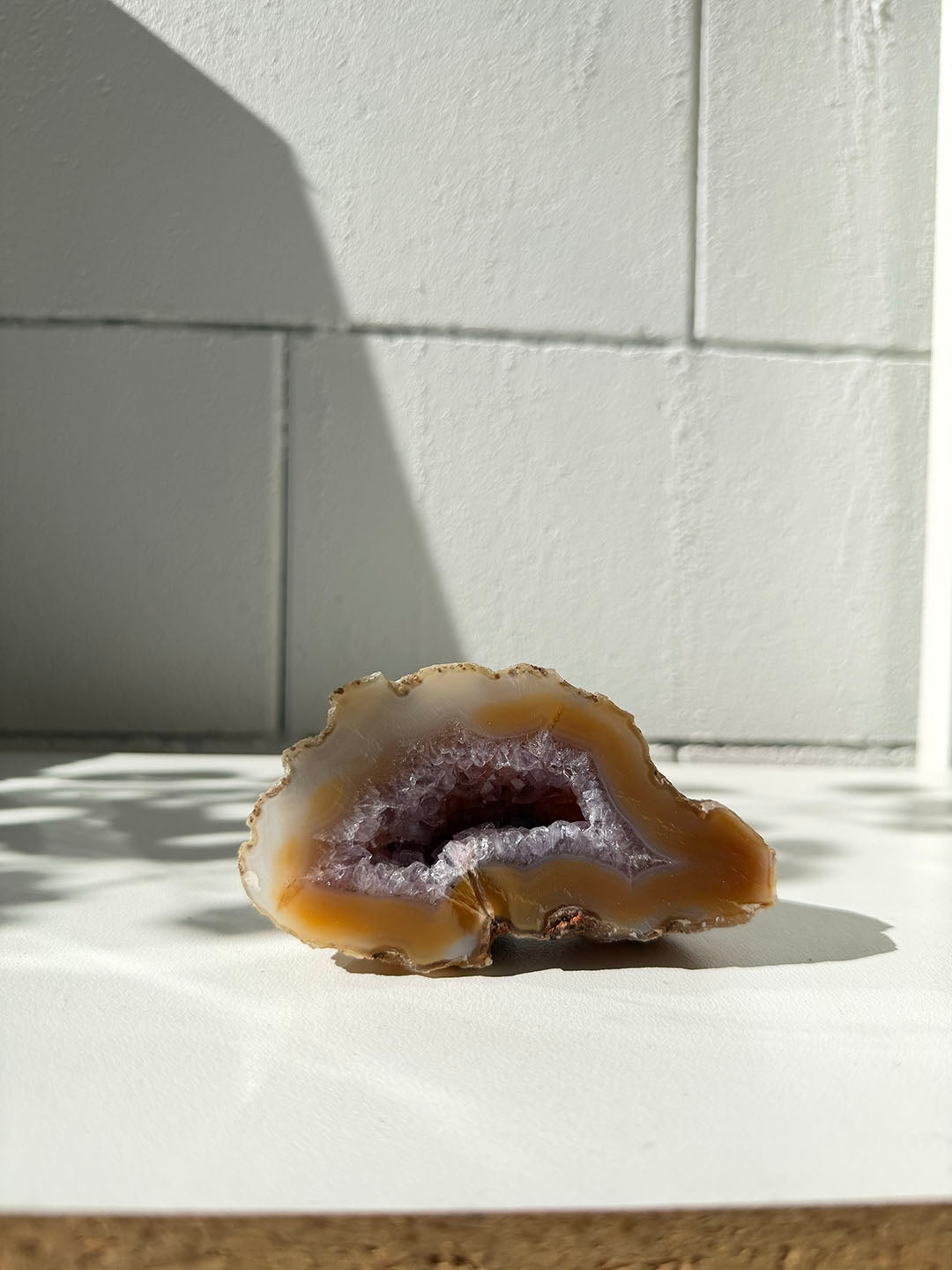 Agate with Amethyst Geode