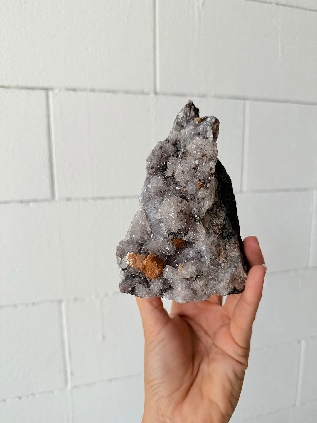 Amethyst with Calcite