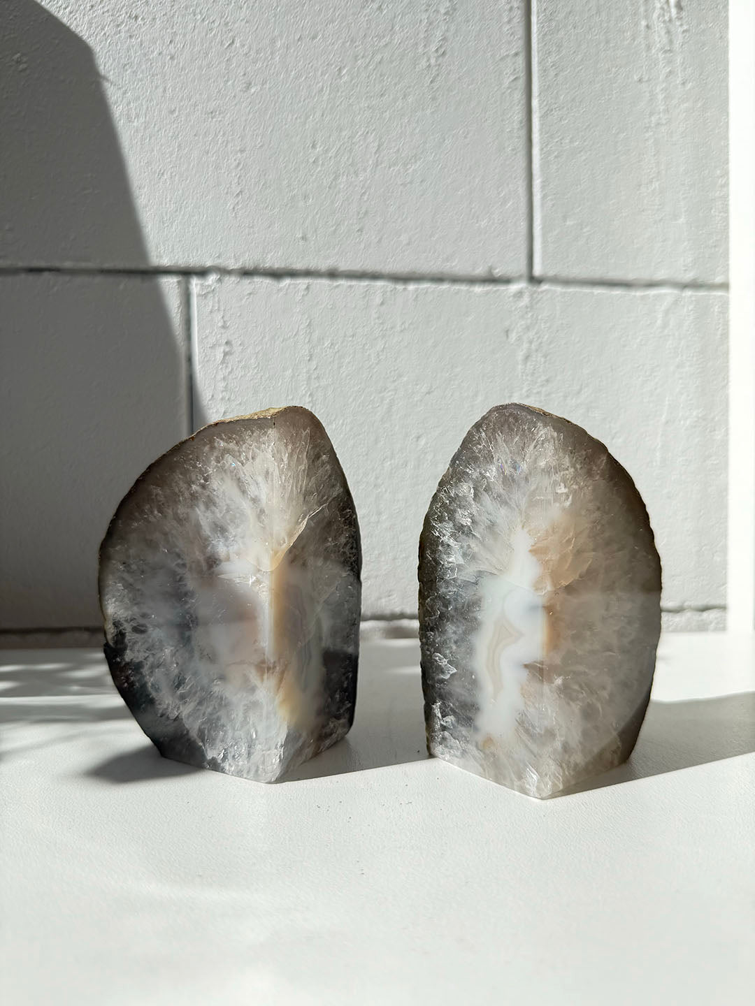 Agate Bookends