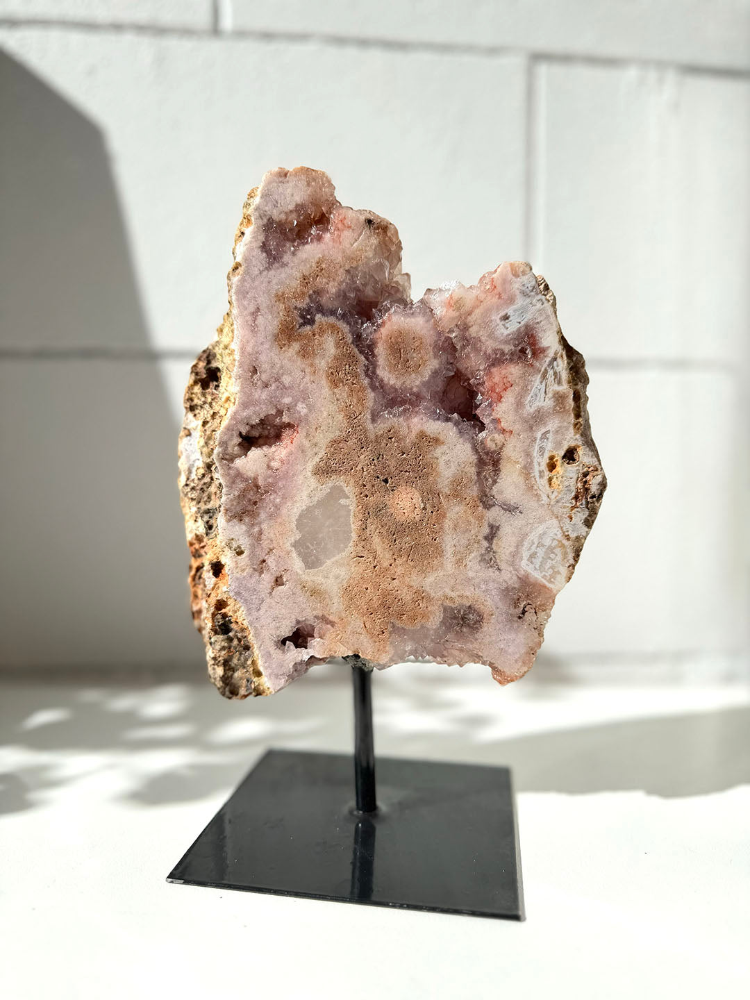 Pink Amethyst on Stand
