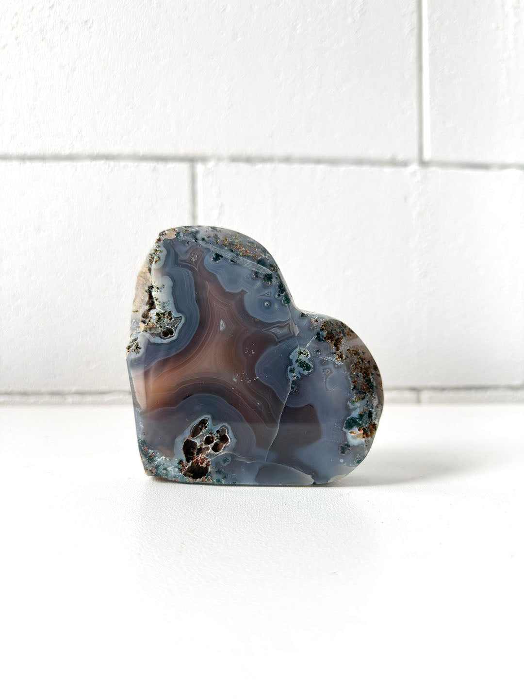 Agate with Amethyst Heart