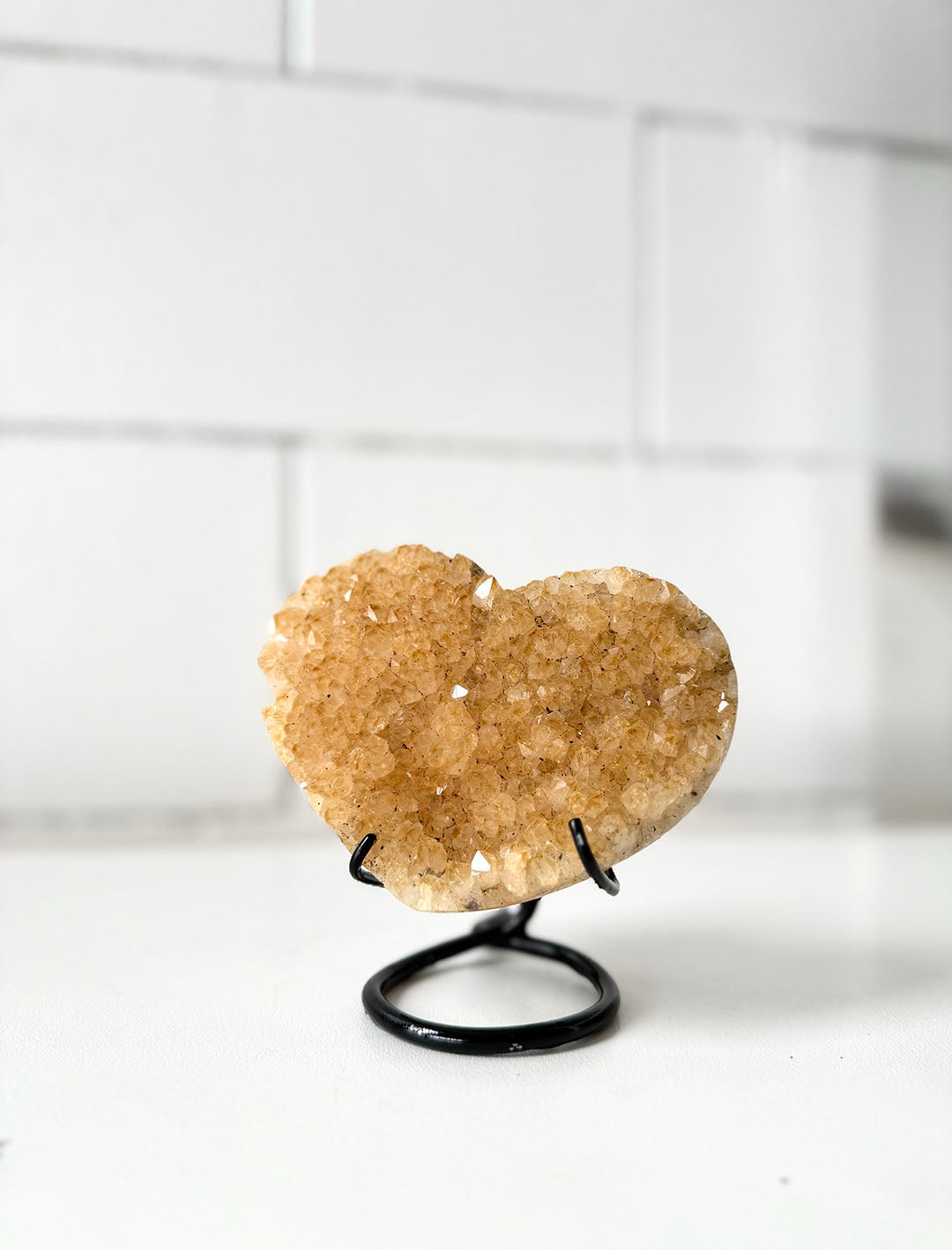 Citrine Heart on Stand