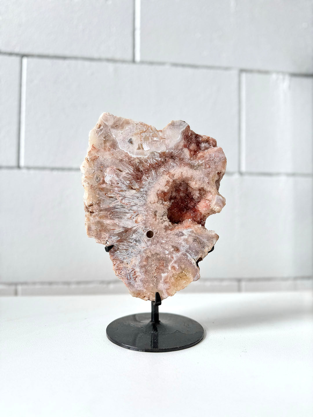 Pink Amethyst on Stand