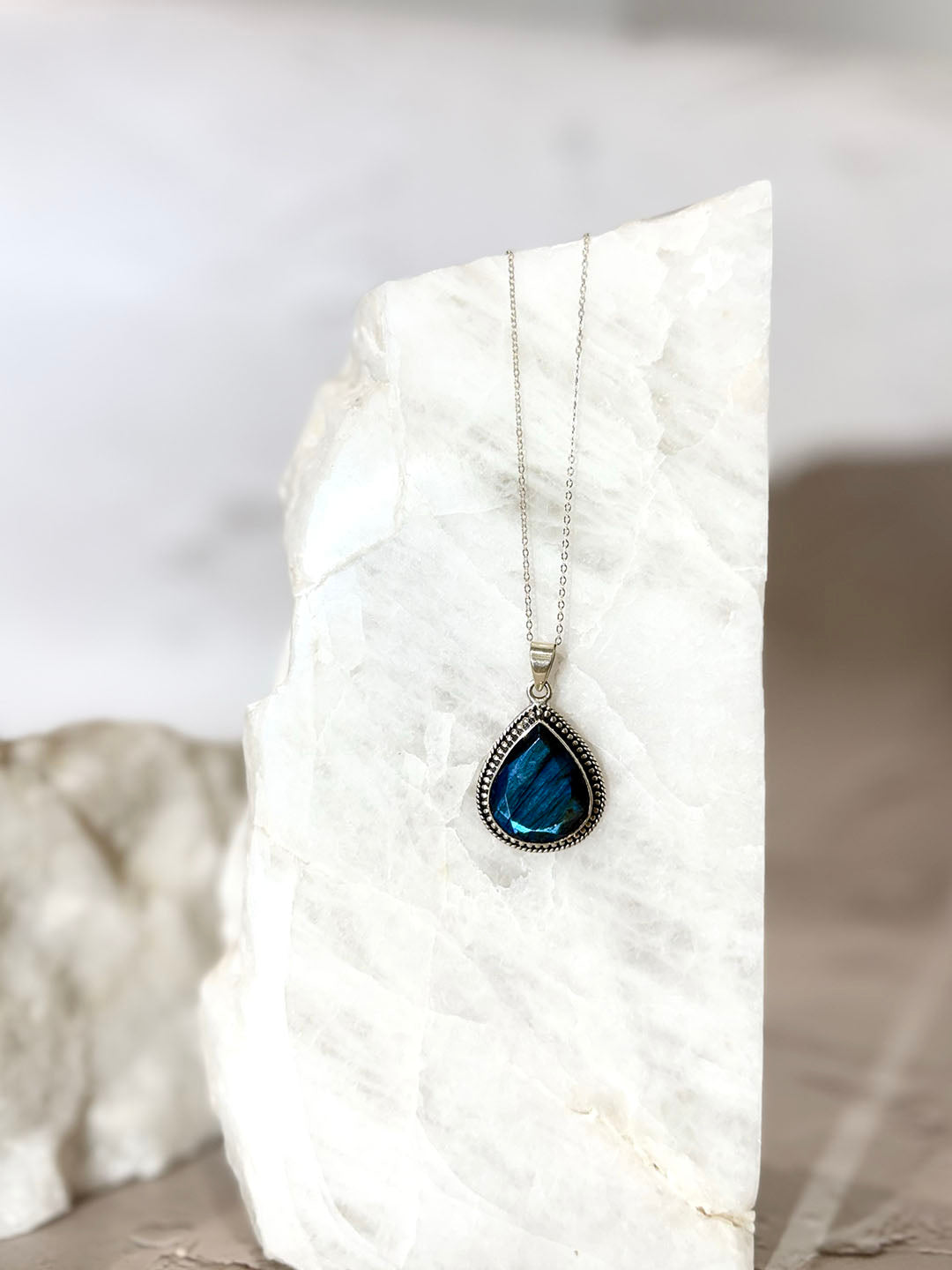Labradorite Necklace - Sterling Silver