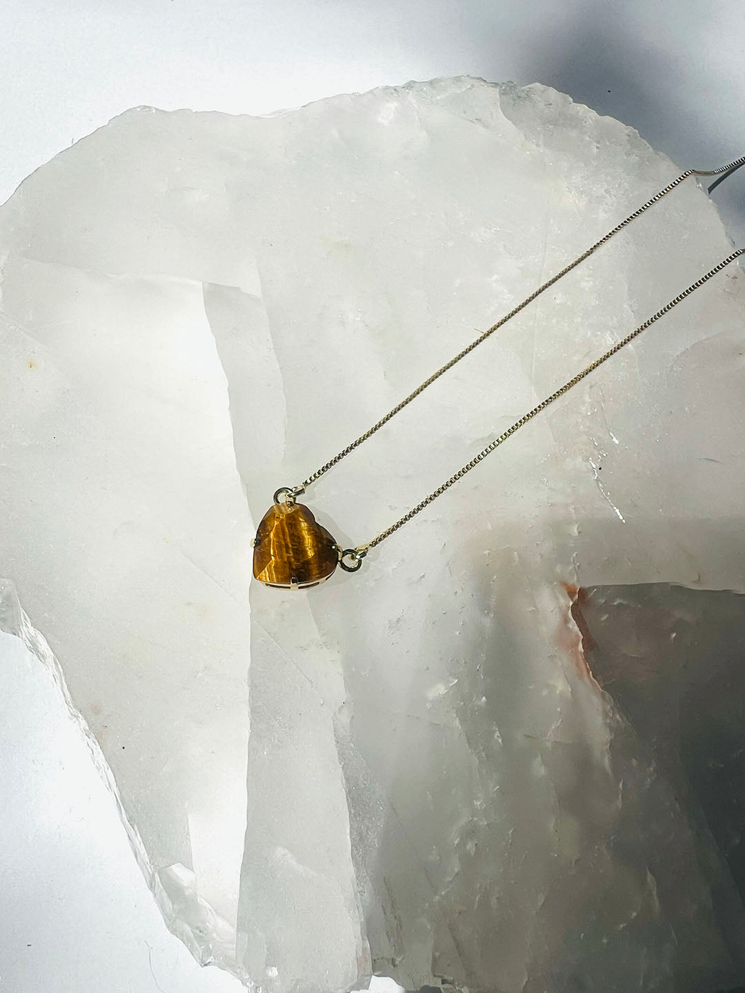 Heart Tiger's Eye Necklace