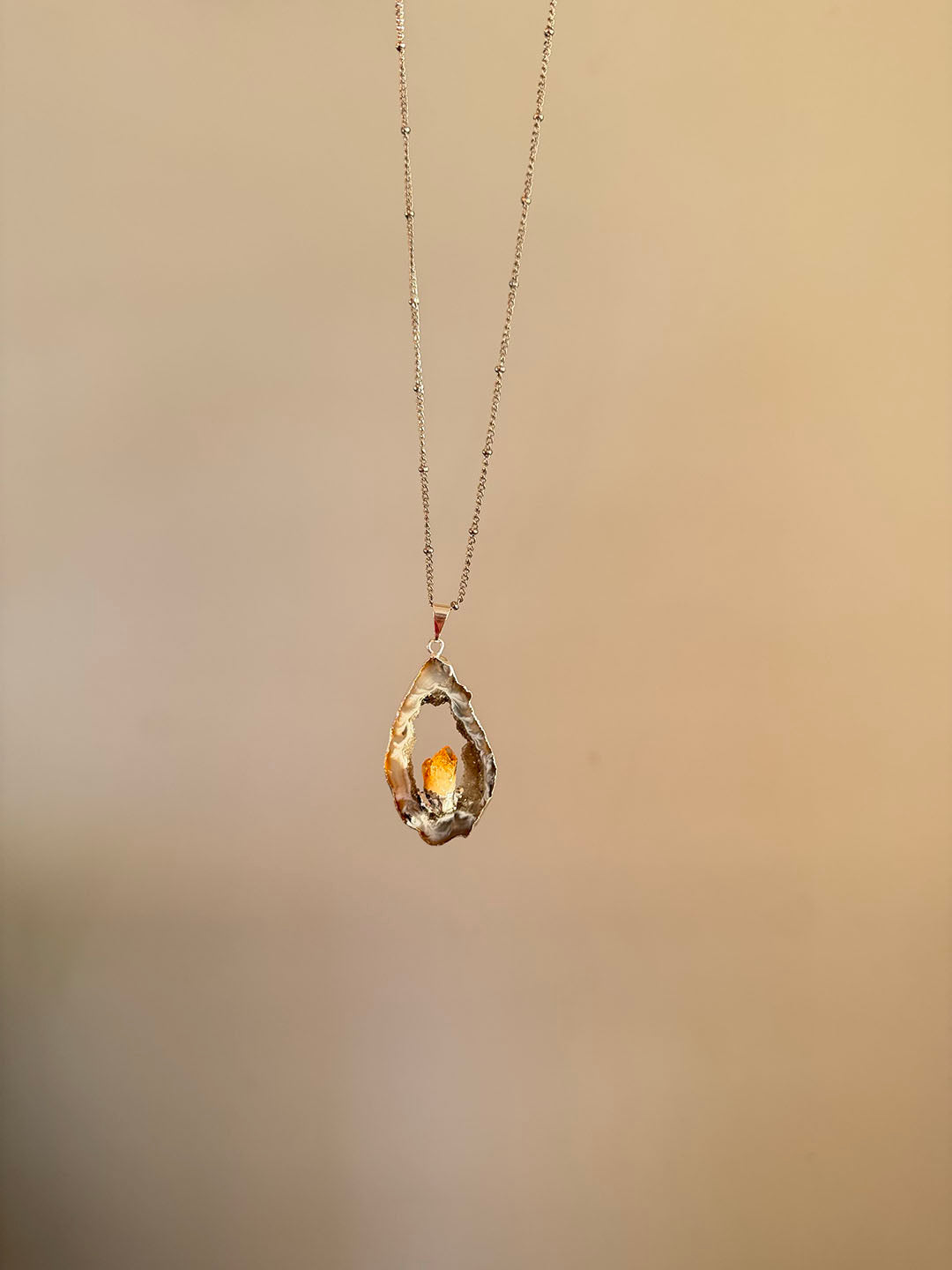 Inner Crystal Necklace – Agate & Citrine | Balance & Abundance