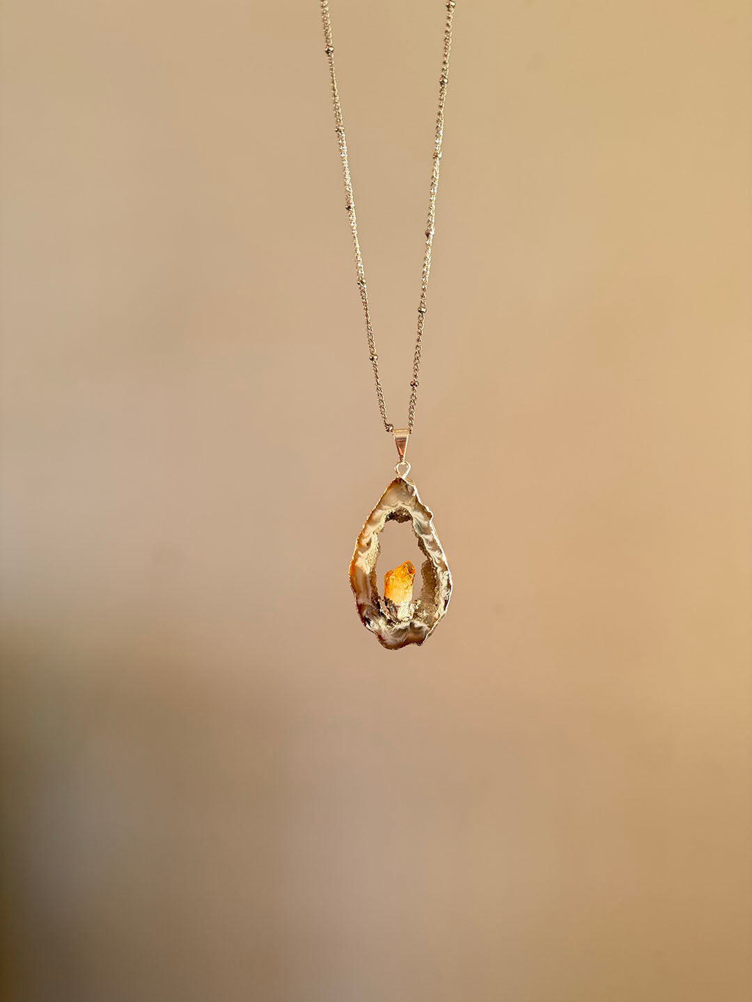 Inner Crystal Necklace – Agate & Citrine | Balance & Abundance