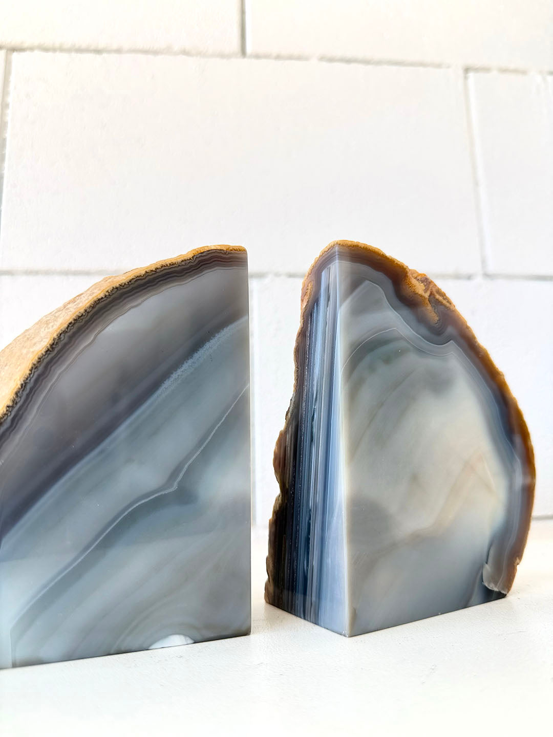 Agate Bookends