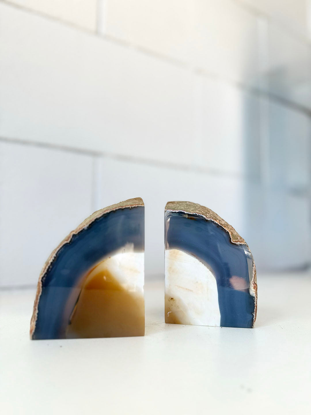 Agate Bookends