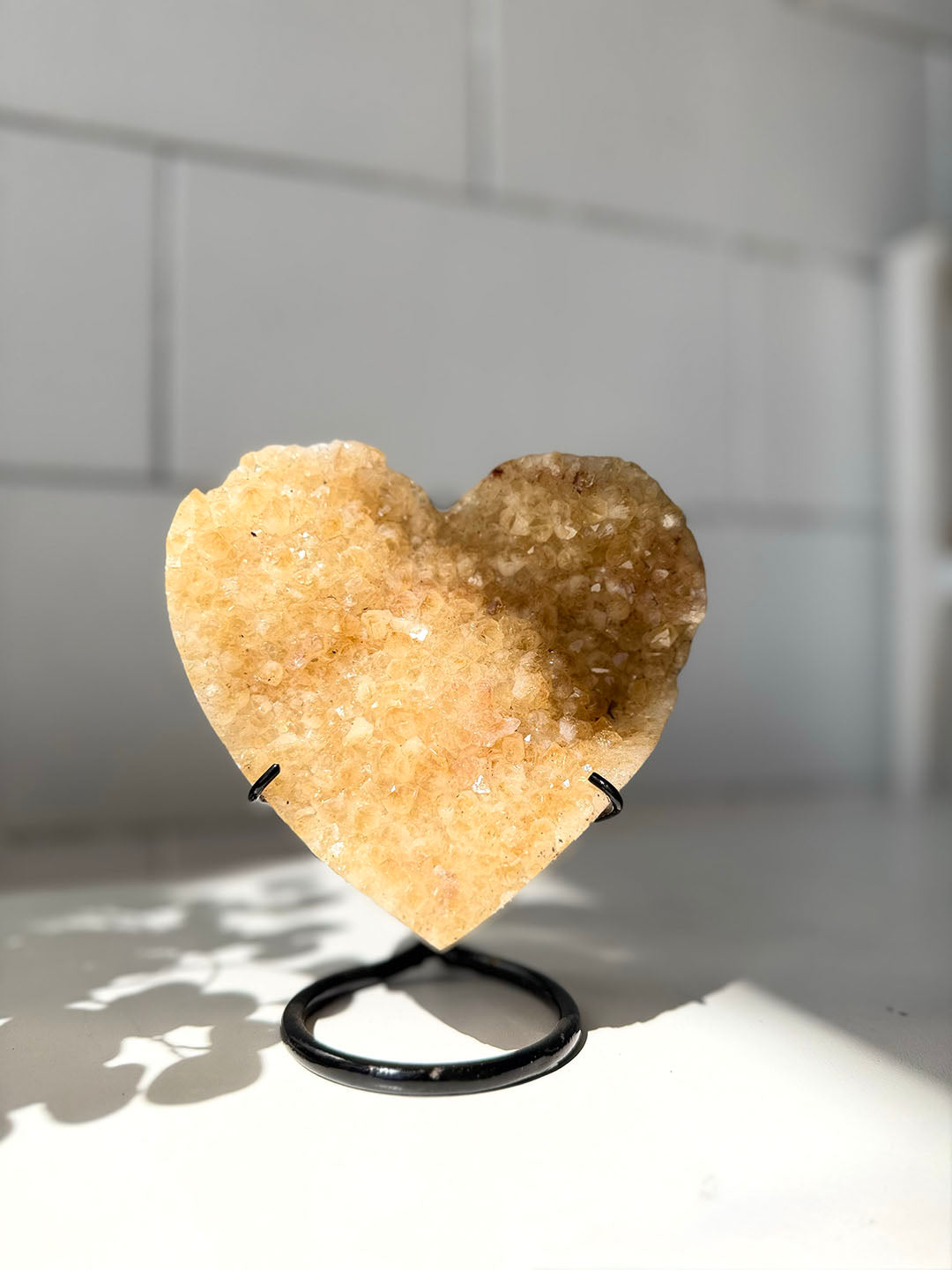 Citrine Heart on Stand