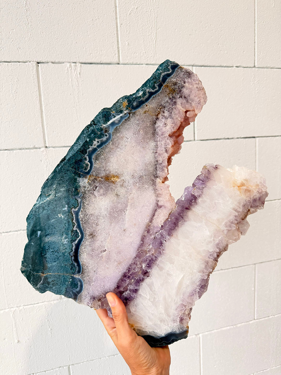 Pink with Purple Amethyst Slab