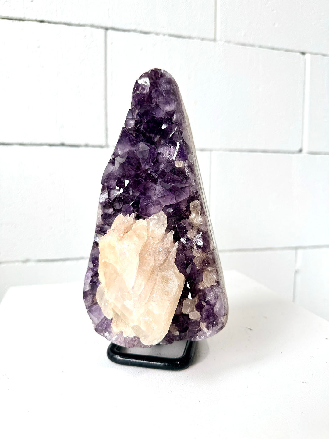Amethyst with Calcite