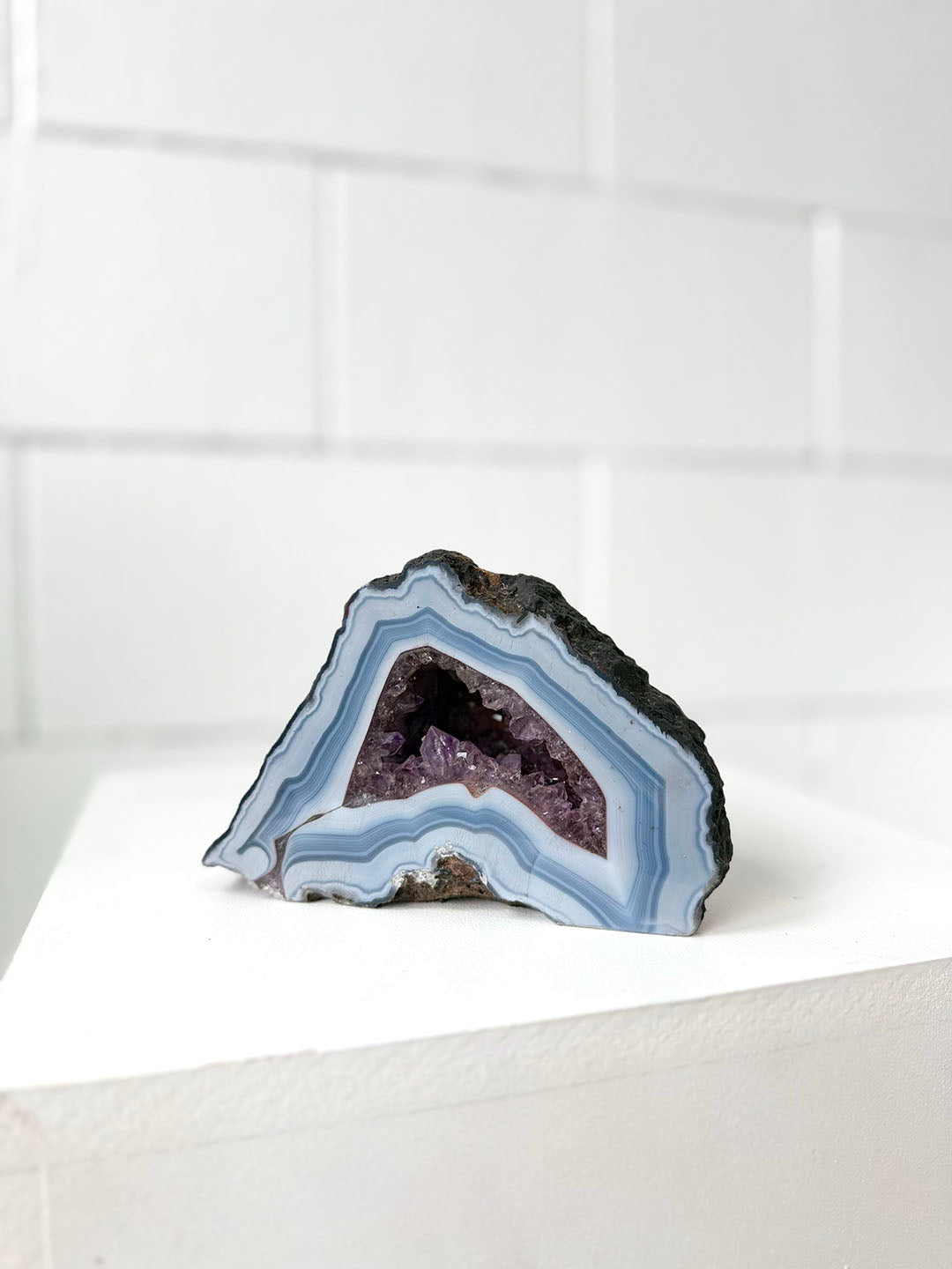 Amethyst with Agate Geode