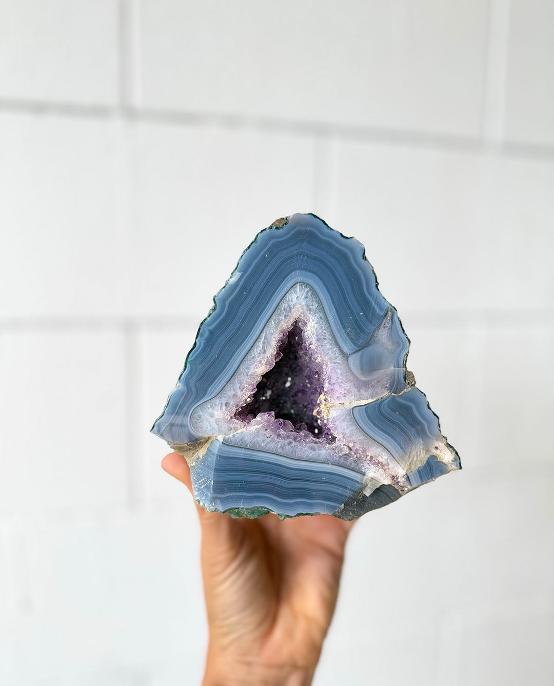 Amethyst with Agate Geode