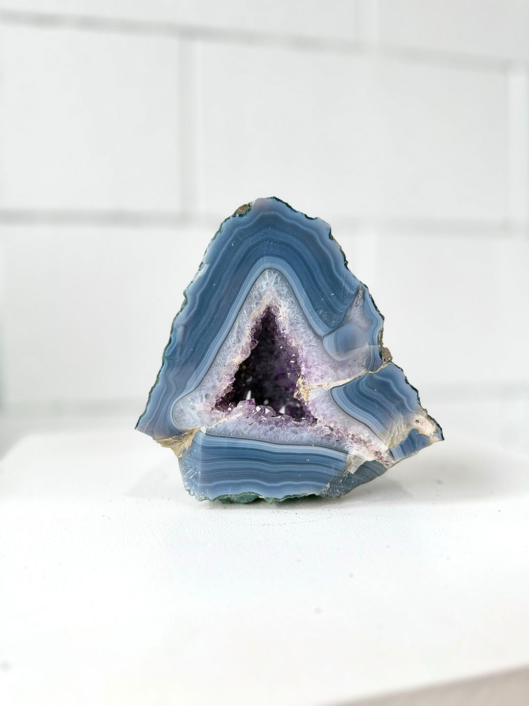 Amethyst with Agate Geode