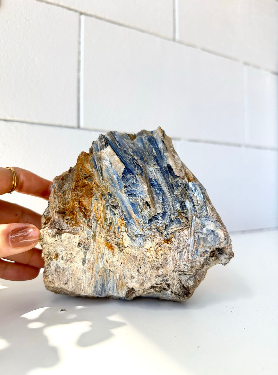 Blue Kyanite with Clear Quartz