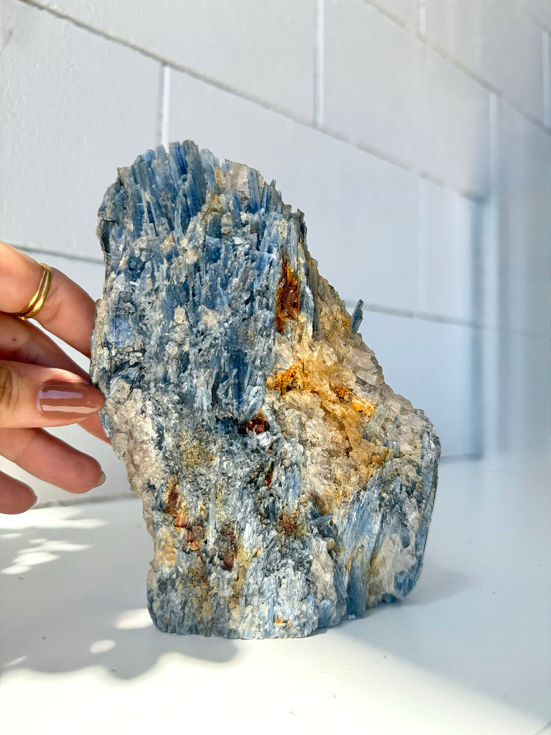 Blue Kyanite with Clear Quartz