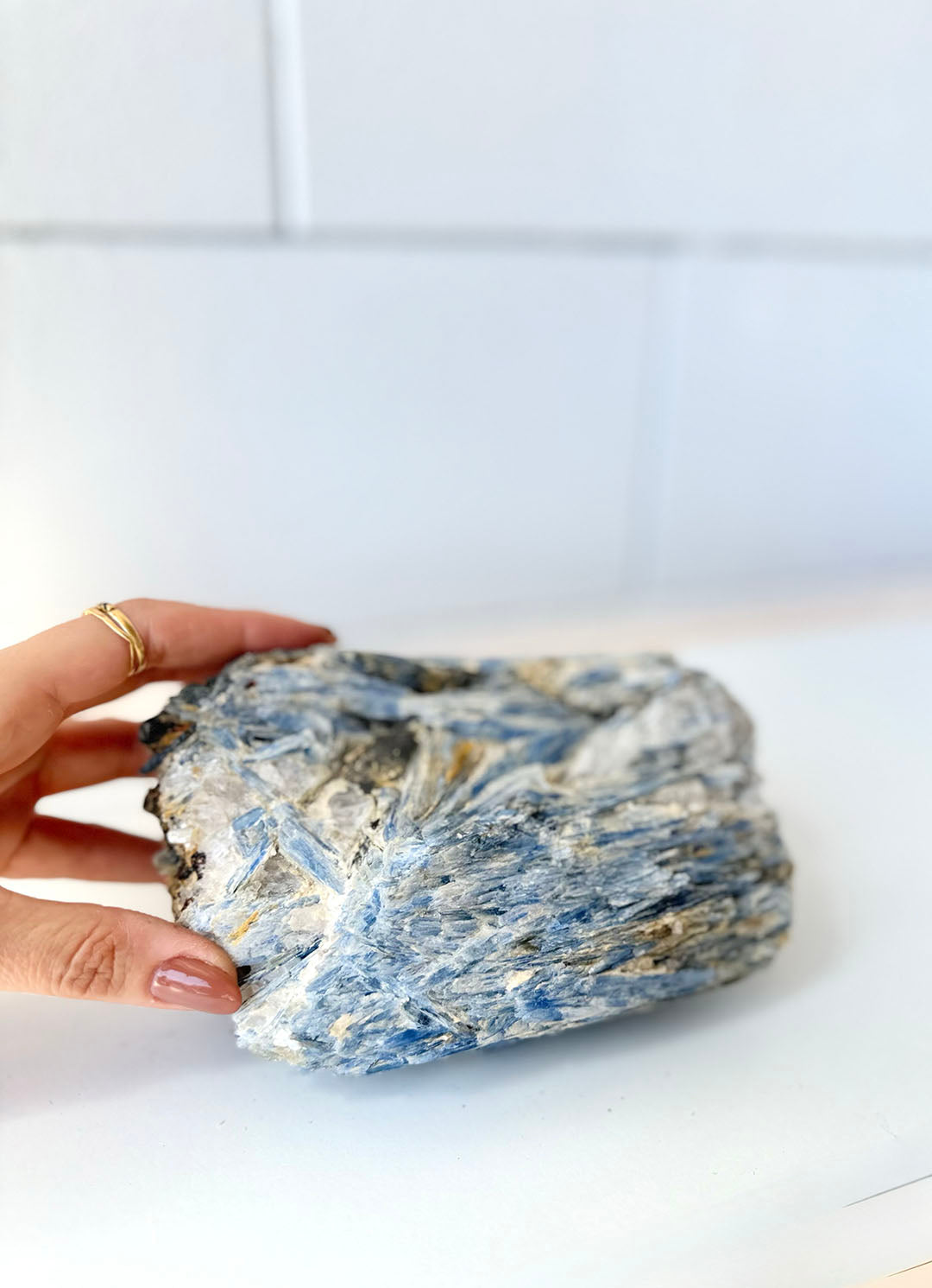 Blue Kyanite with Clear Quartz