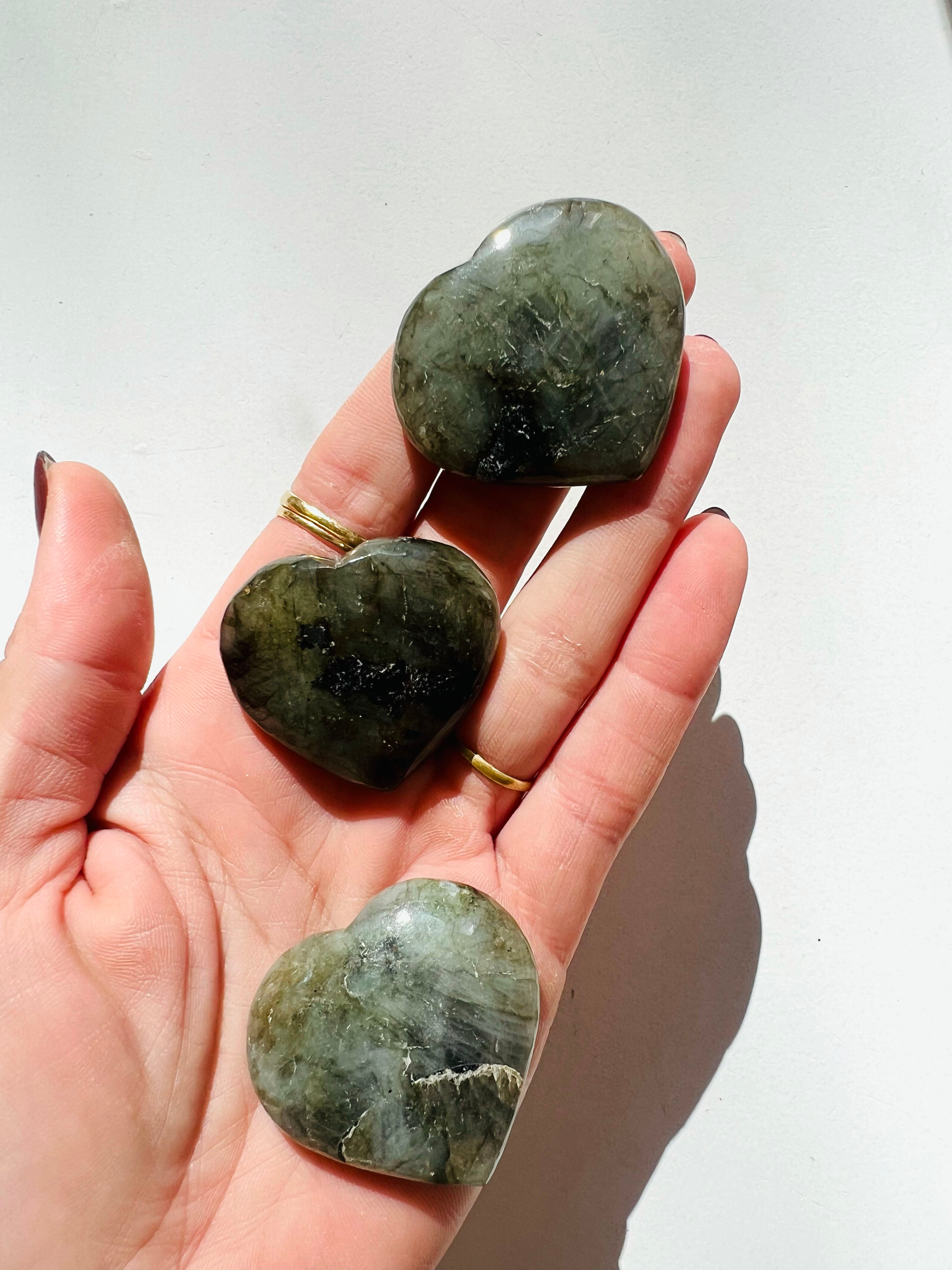 Small Labradorite Heart