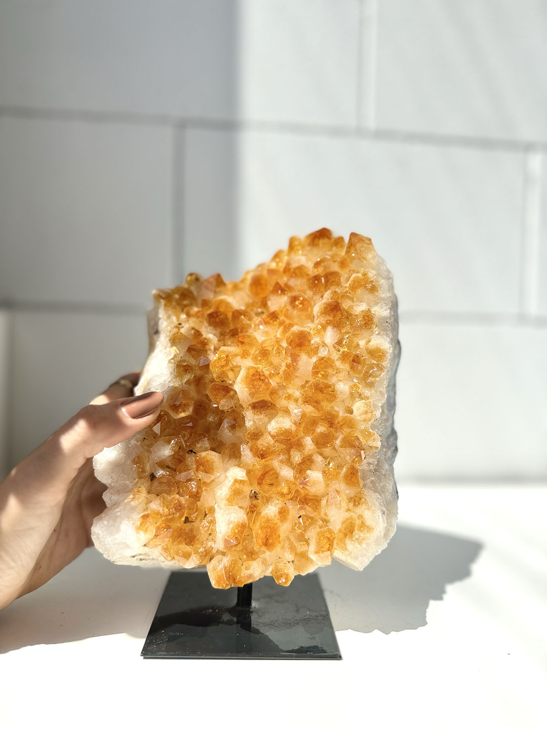 Large Citrine on Stand