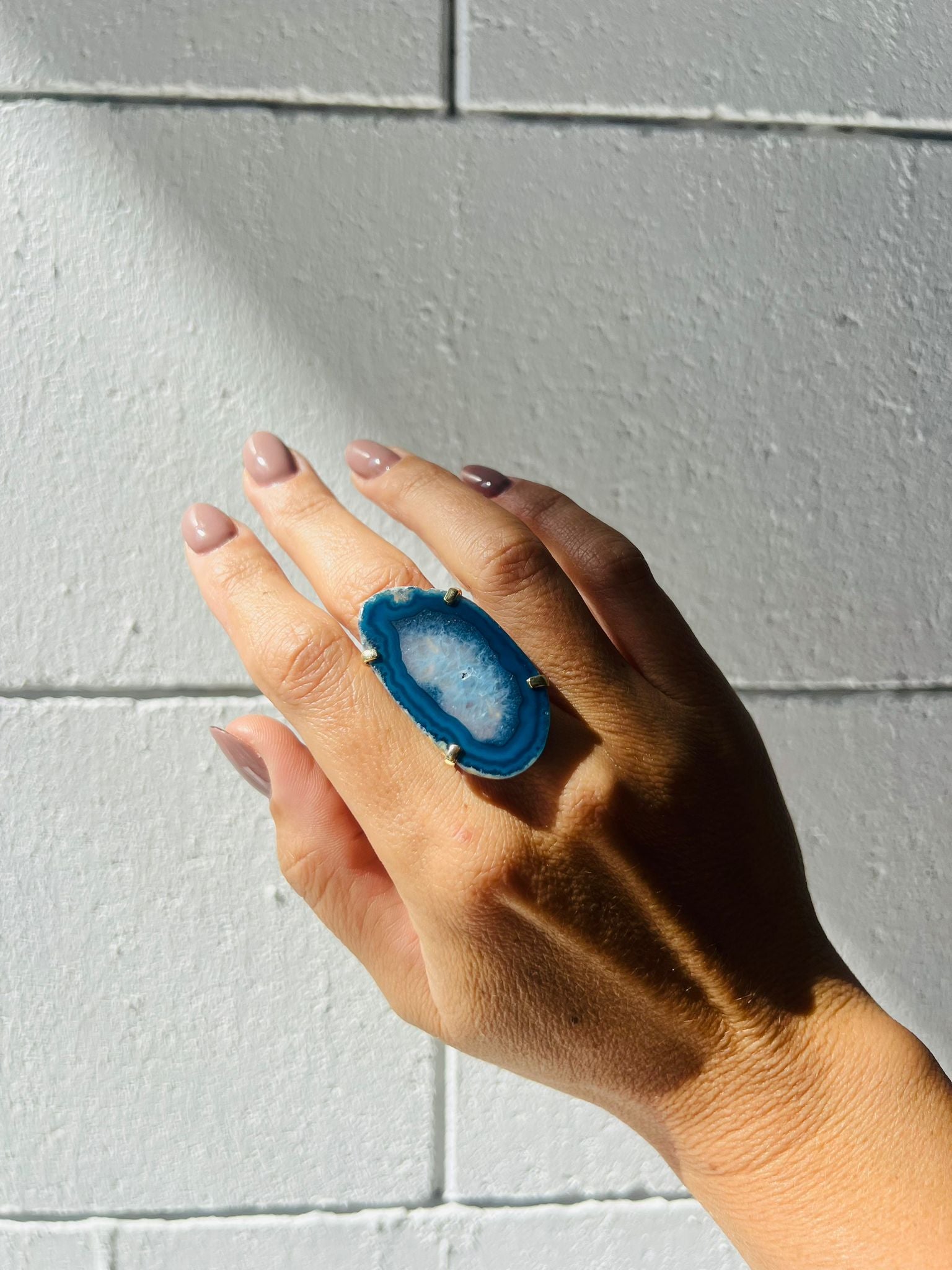 Blue Agate Ring