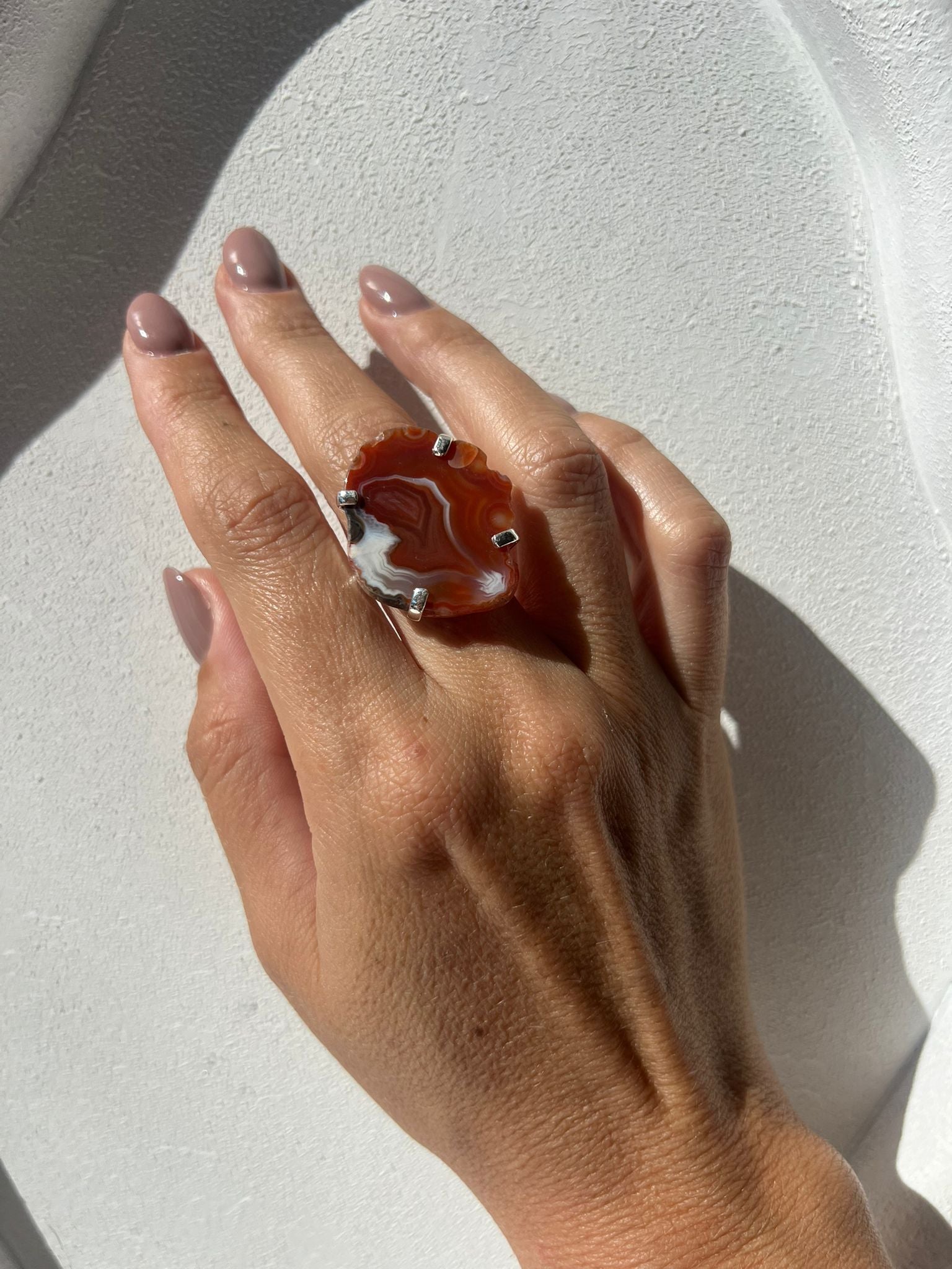 Red Agate Ring
