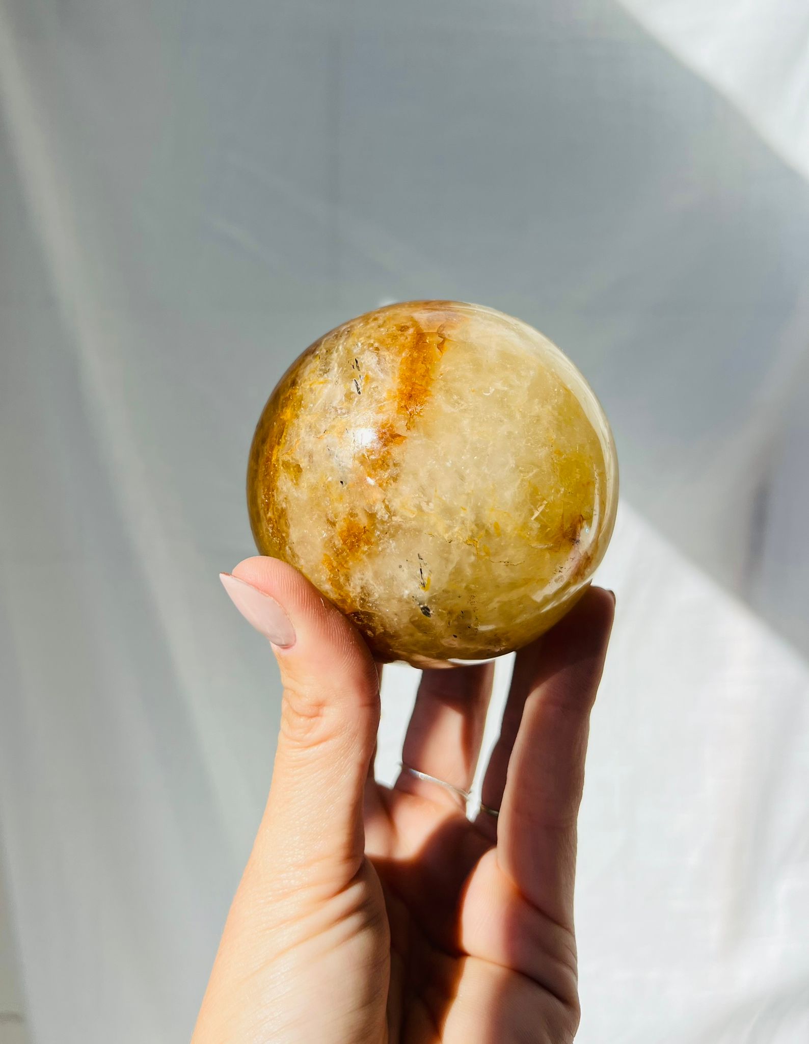 Golden Healer Quartz Sphere