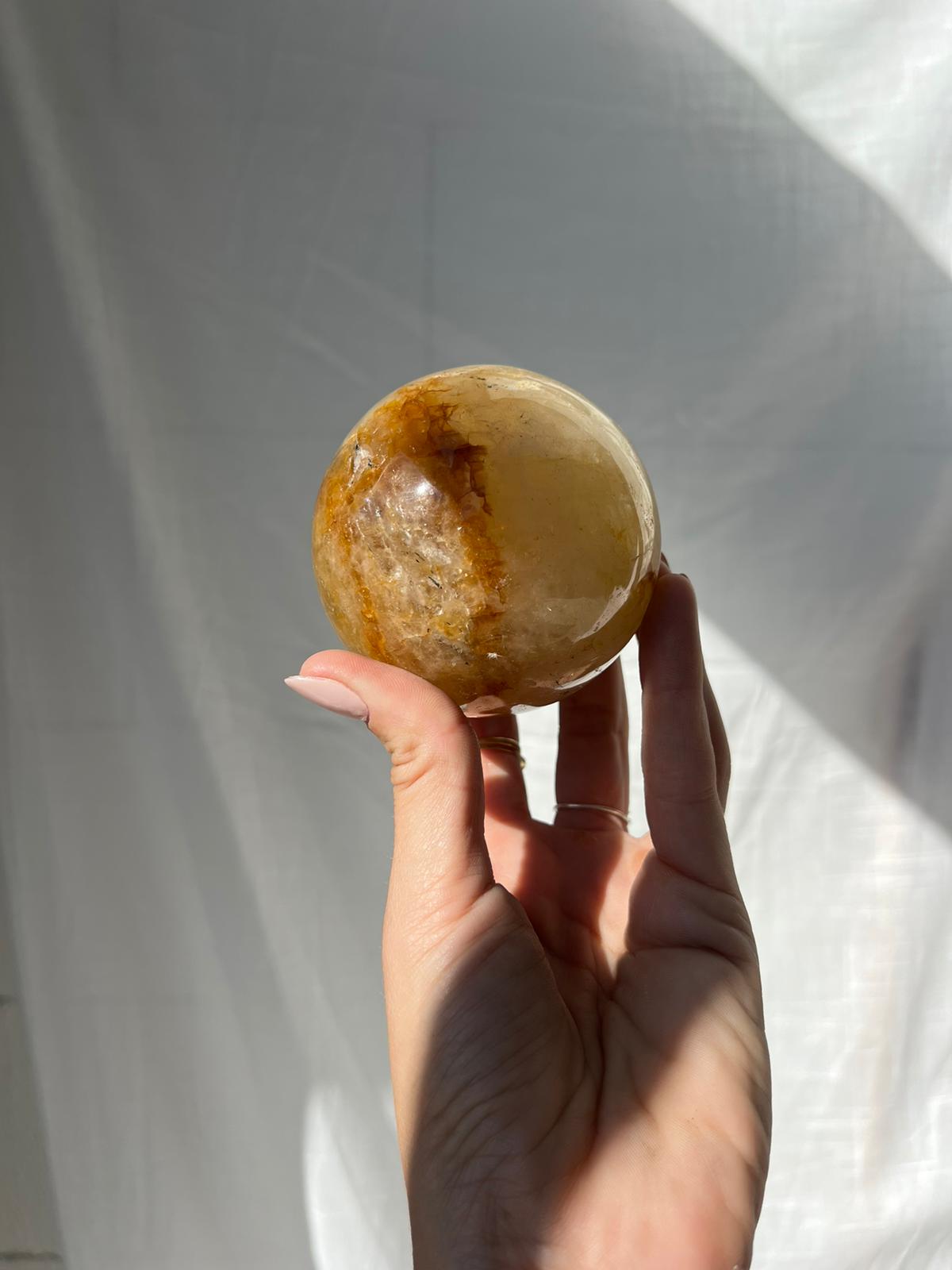Golden Healer Quartz Sphere