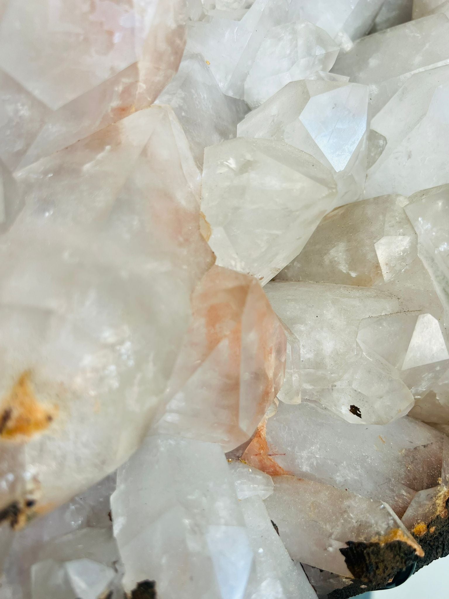 Large Clear Quartz with Hematite