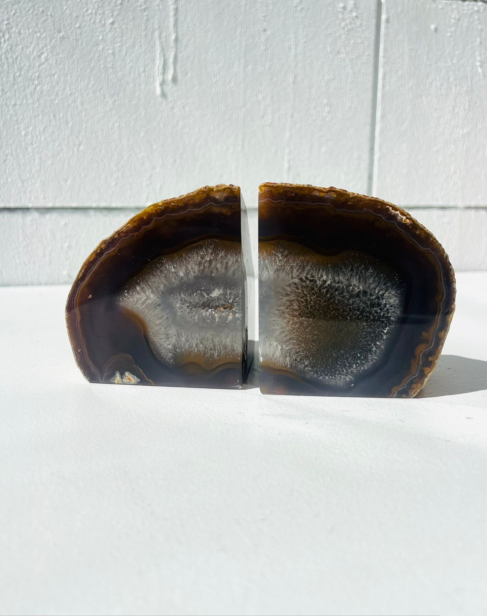 Agate Bookends
