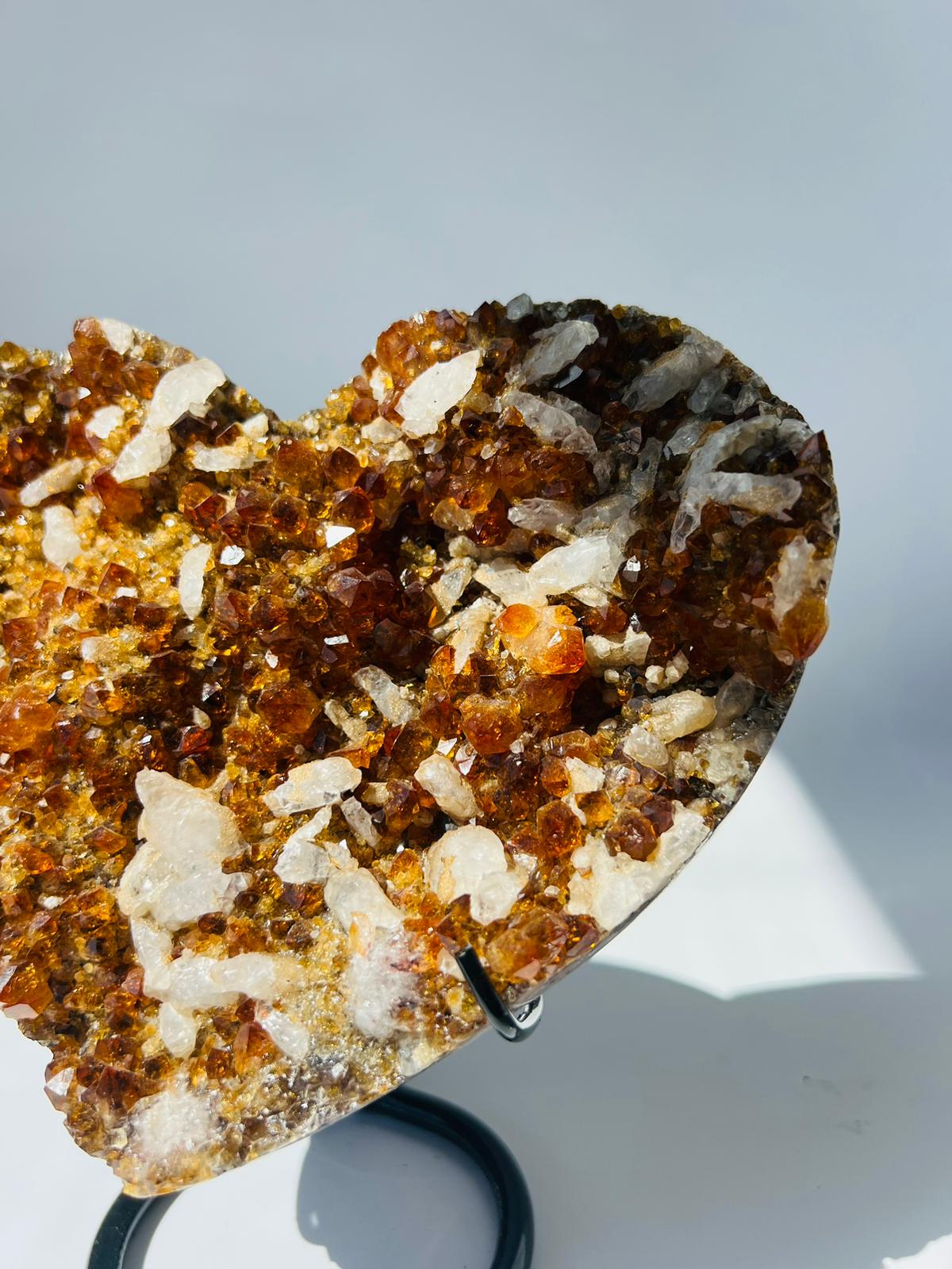 Citrine & Calcite Heart