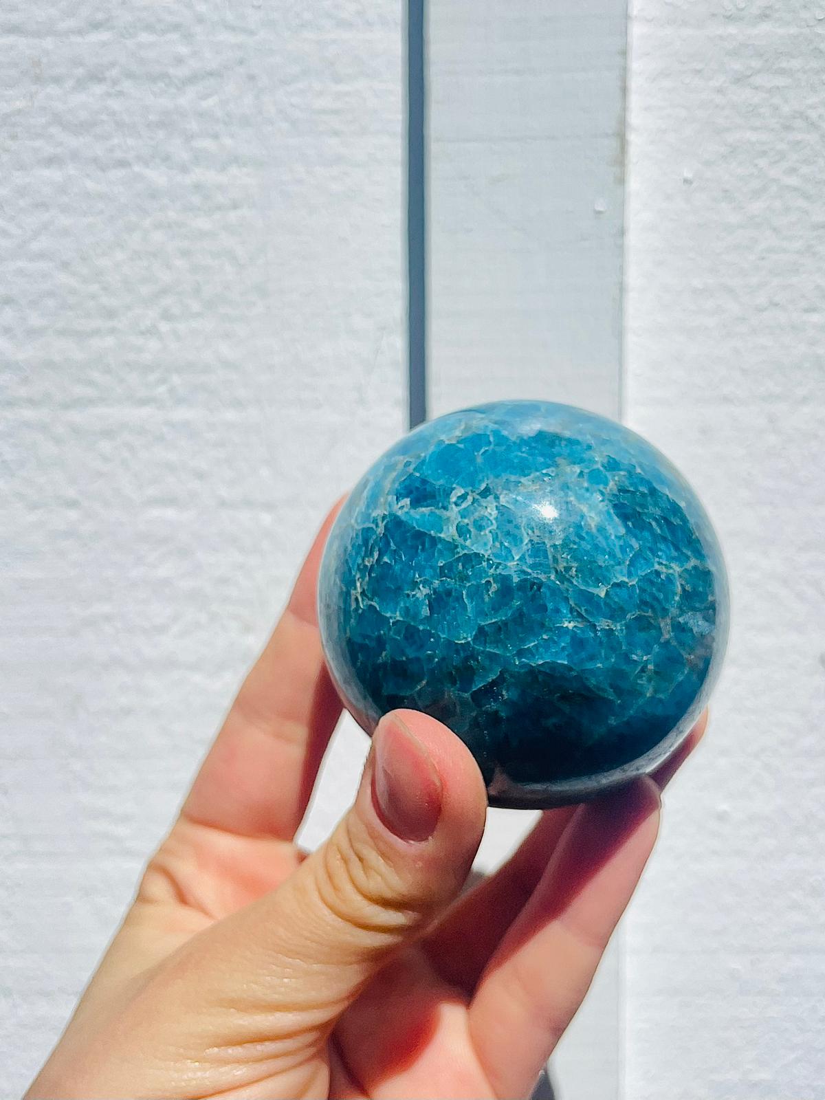 Blue Apatite Sphere